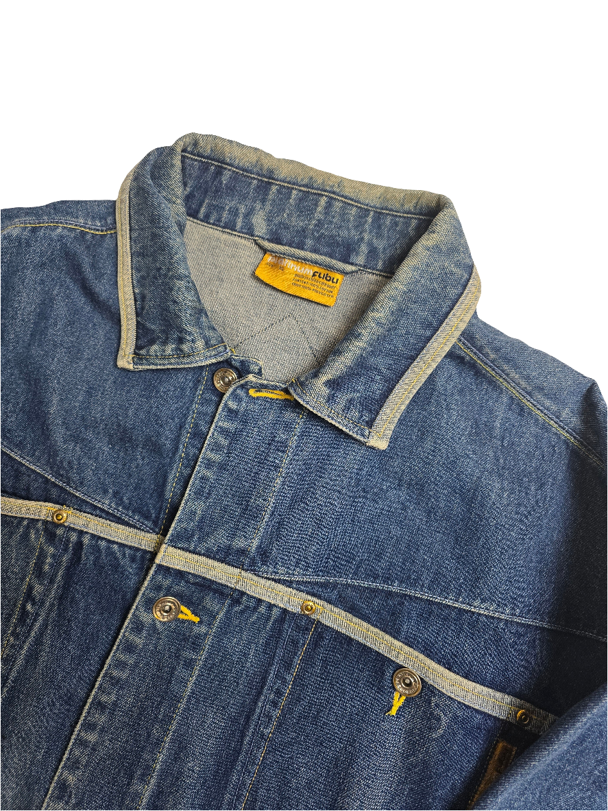FUBU Platinum Fat Albert Hip Hop Denim Jacket - XL