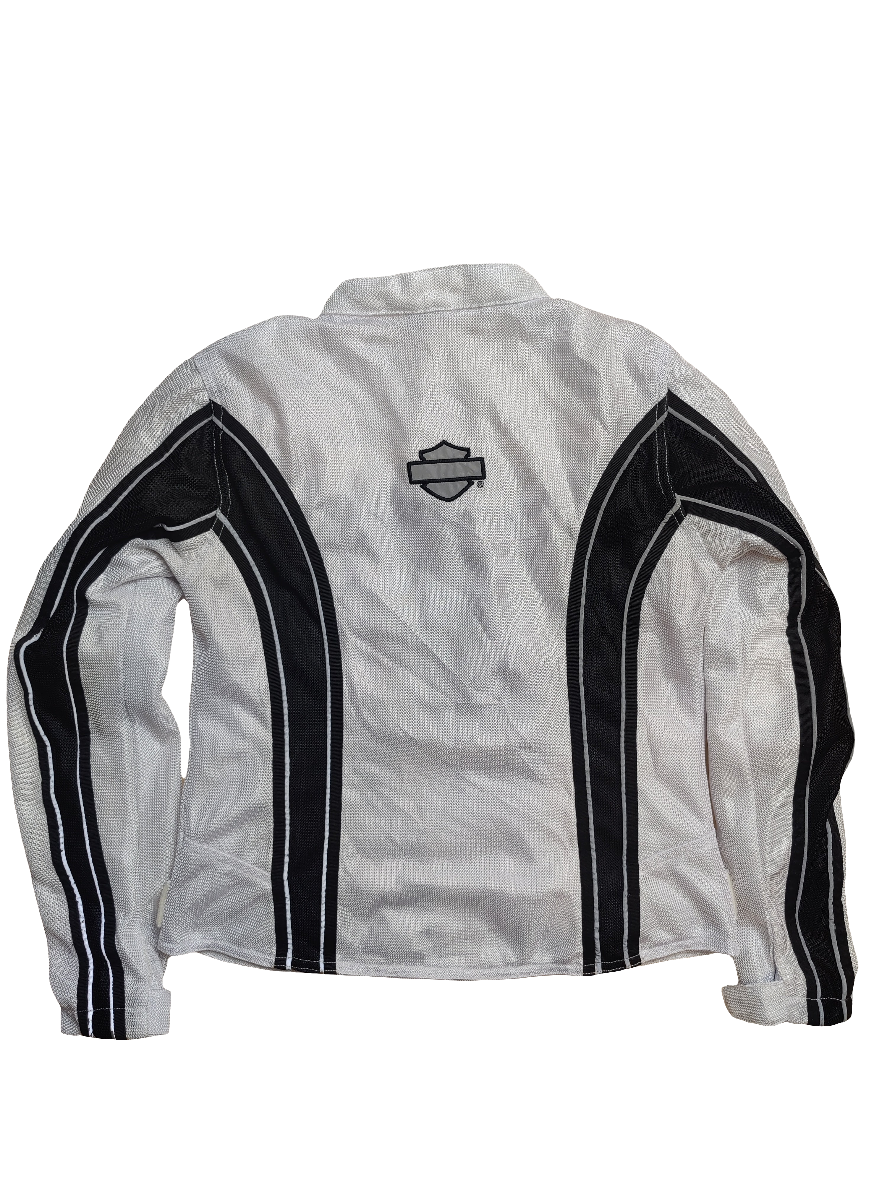 Harley Davidson White Biker Jacket - Small/UK8