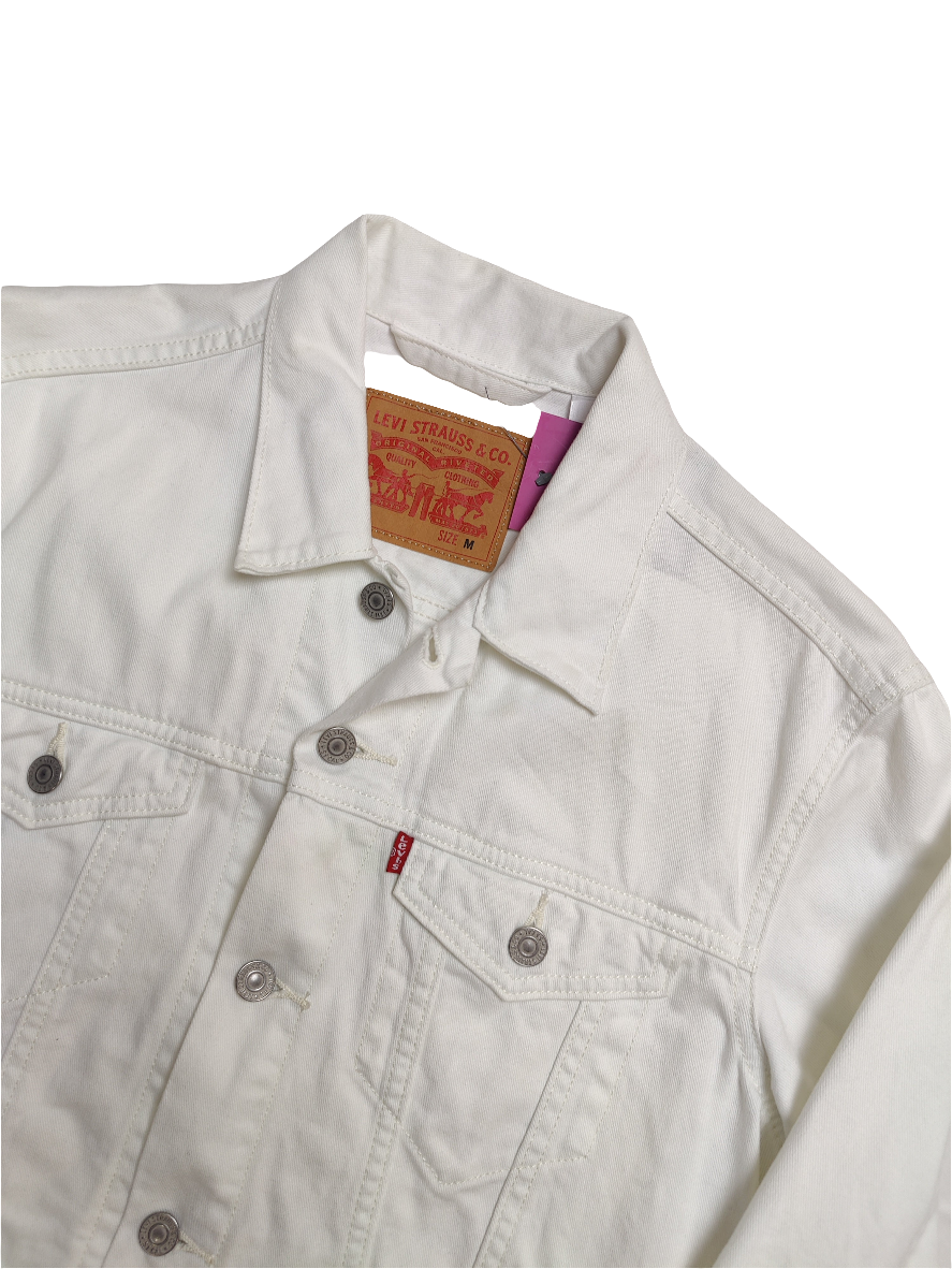 Levi Strauss White Denim Jacket - Medium
