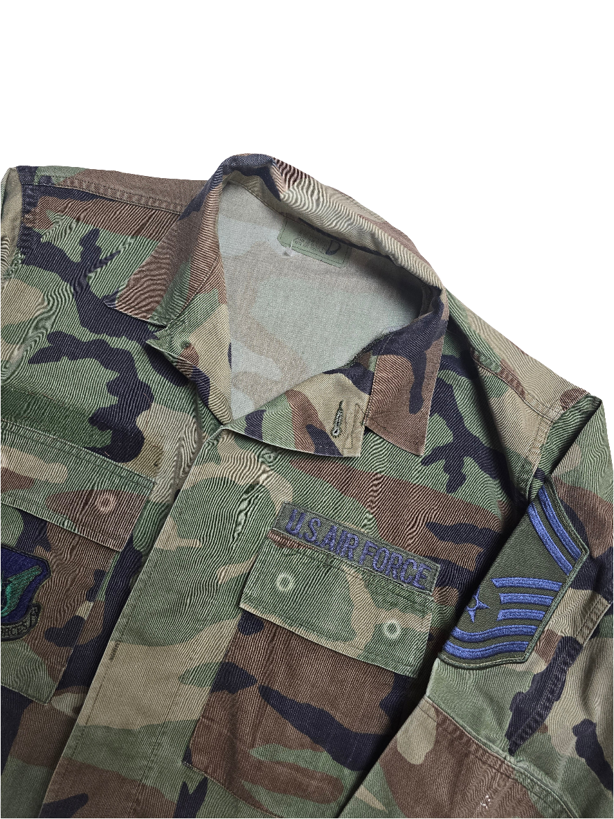 US Woodland Camo Air Force NATO Shirt - Medium