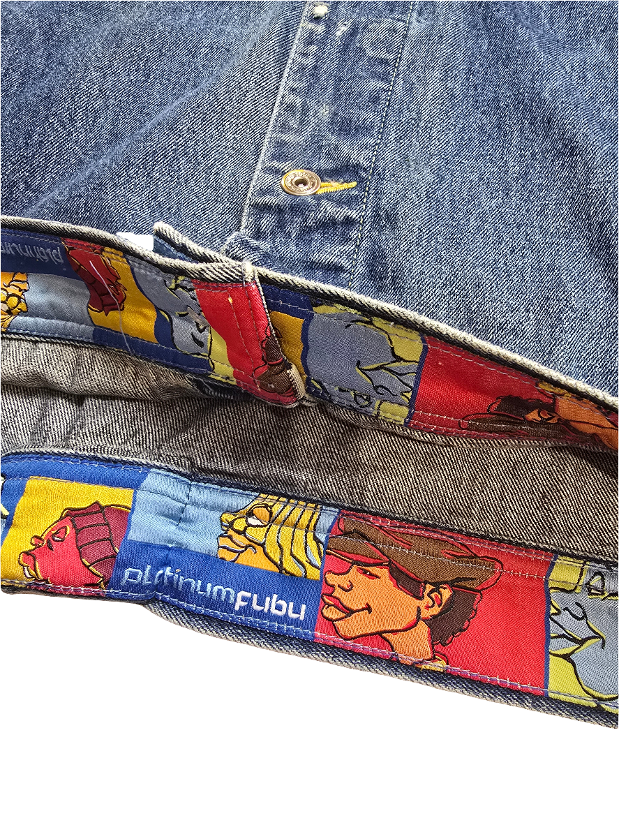 FUBU Platinum Fat Albert Hip Hop Denim Jacket - XL