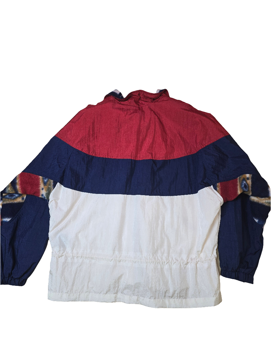 Kaotic Crazy Shell Jacket Blue White & Red - Medium