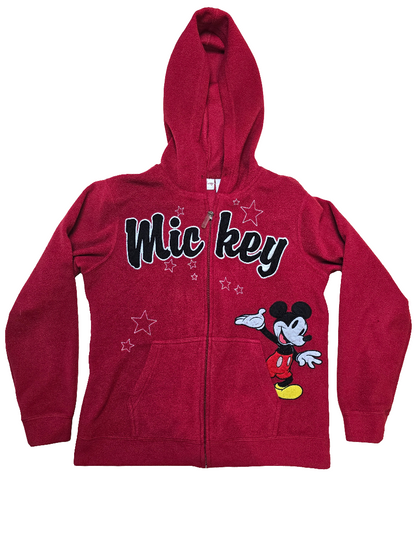 Disney Mickey Mouse Zip Up Hoodie Fleece - Small