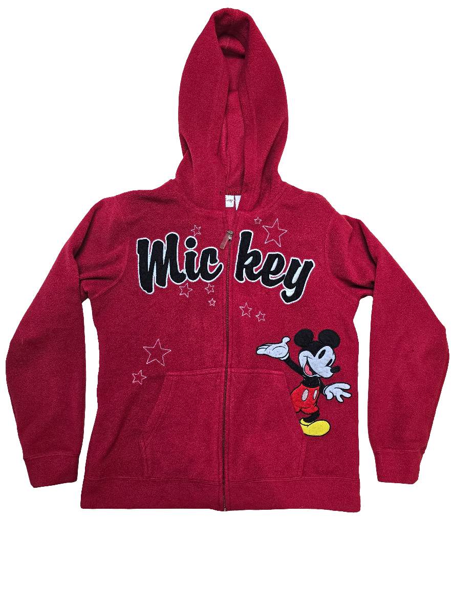 Disney Mickey Mouse Zip Up Hoodie Fleece - Small