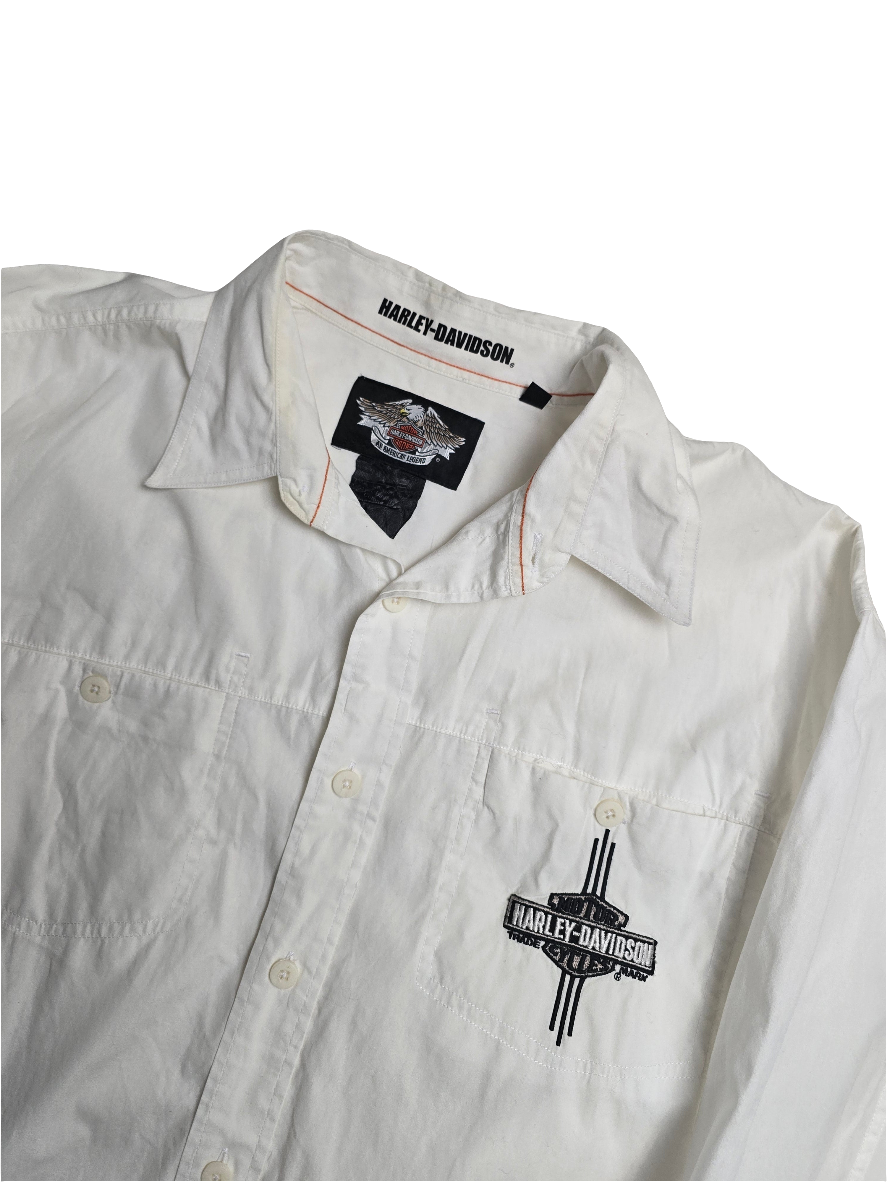 Harley Davidson White Shirt - Large