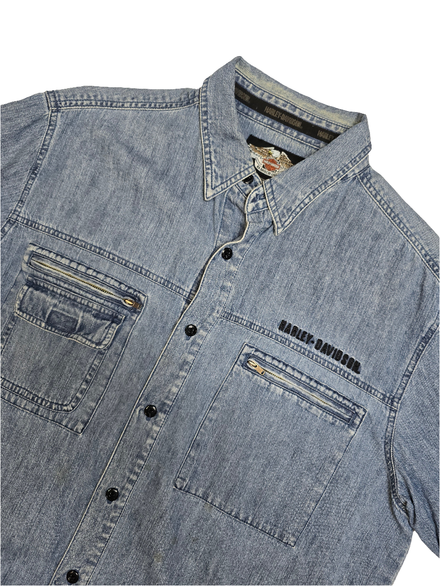 Harley Davidson Denim Shirt - Large