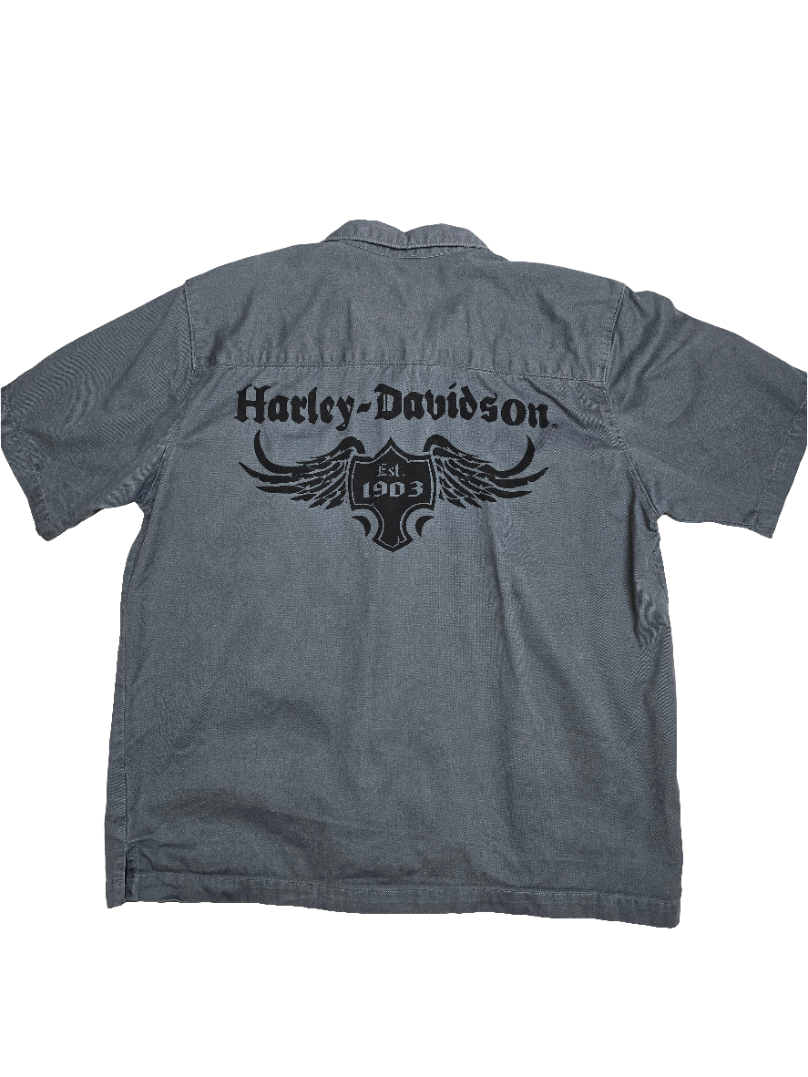 Harley Davidson Gun-metal Grey Shirt - Large