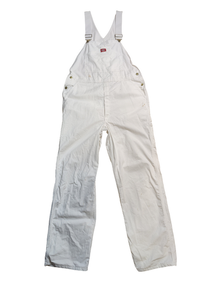 Dickies White Denim Dungarees - W42 L34