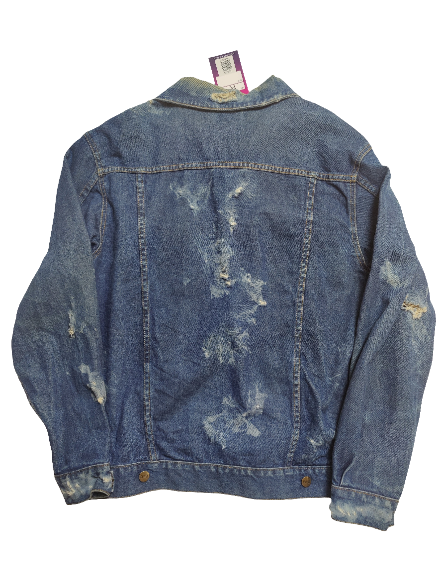 Zantos Distressed Denim Jacket - Medium