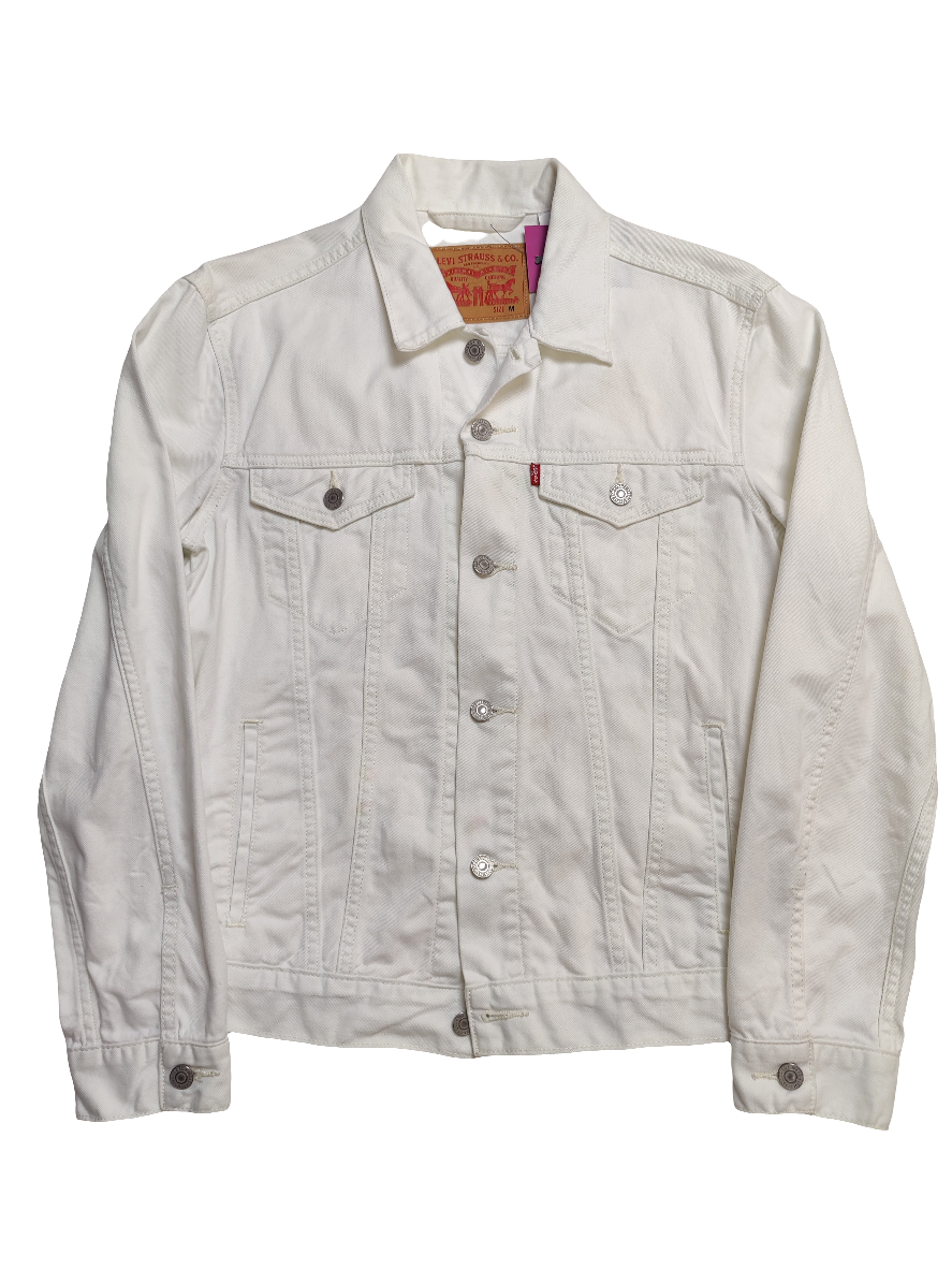 Levi Strauss White Denim Jacket - Medium
