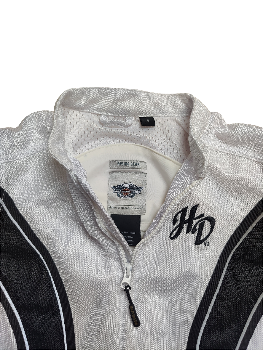 Harley Davidson White Biker Jacket - Small/UK8