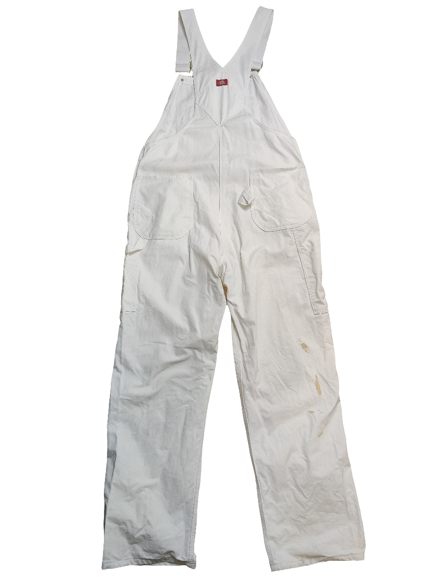 Dickies White Denim Dungarees - W42 L34