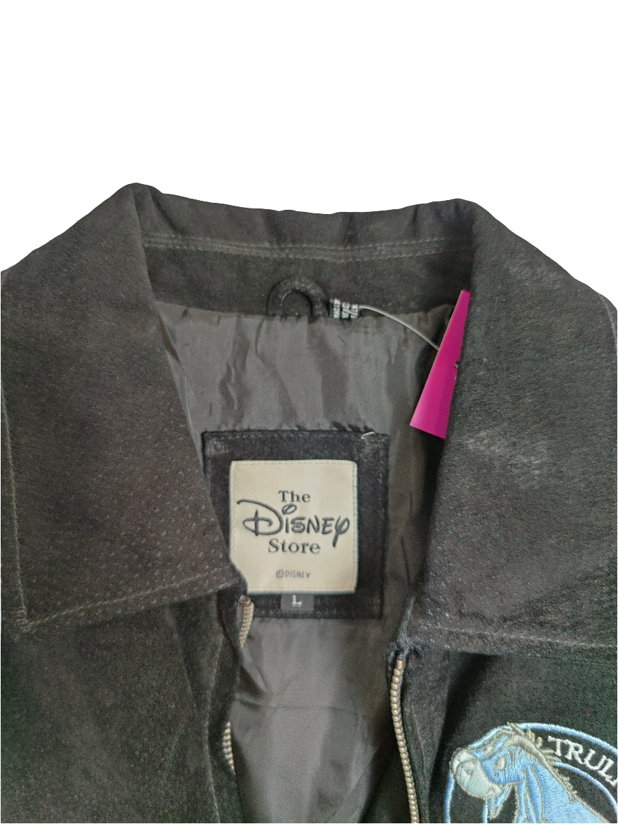 Disney Eeyore True Blue Vintage Suede Leather Jacket - Large