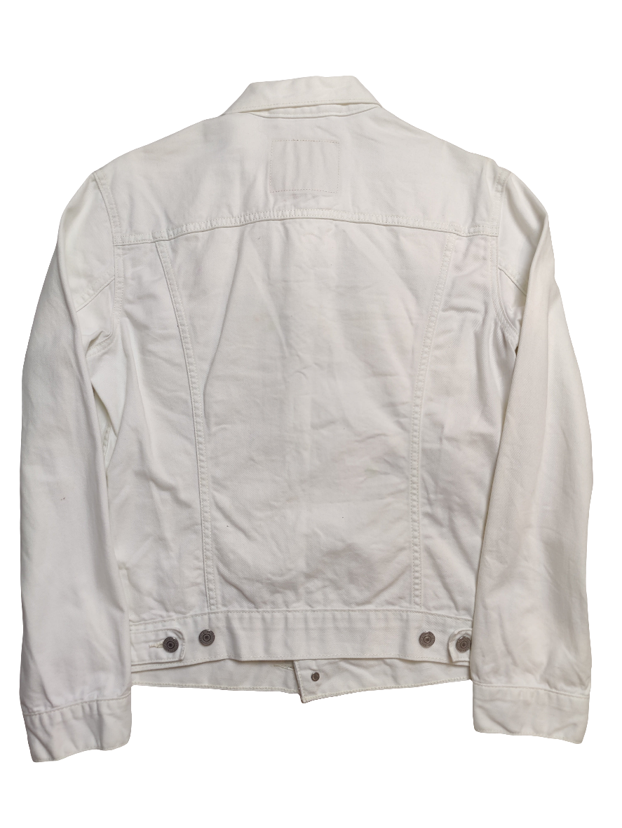 Levi Strauss White Denim Jacket - Medium