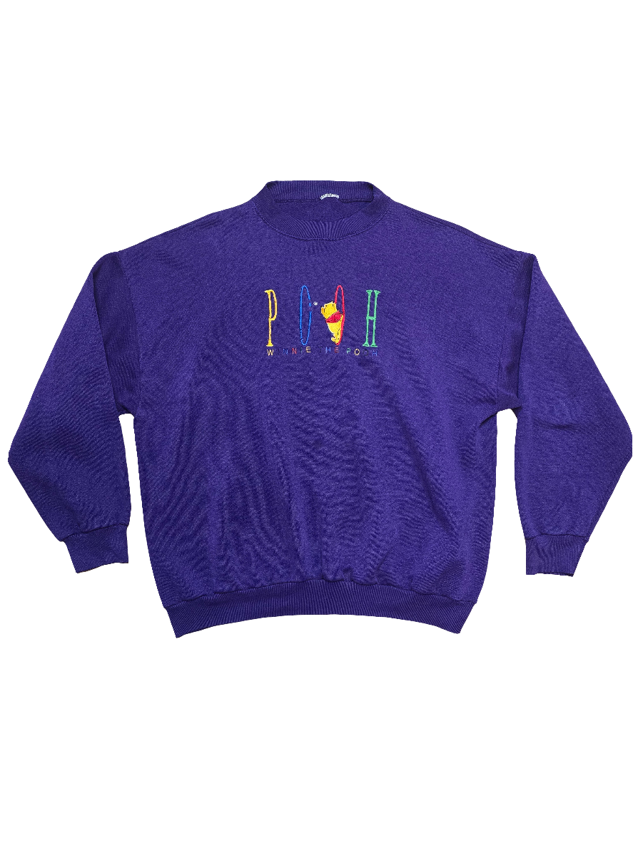 Disney Winnie the Pooh Purple Sweatshirt - Large