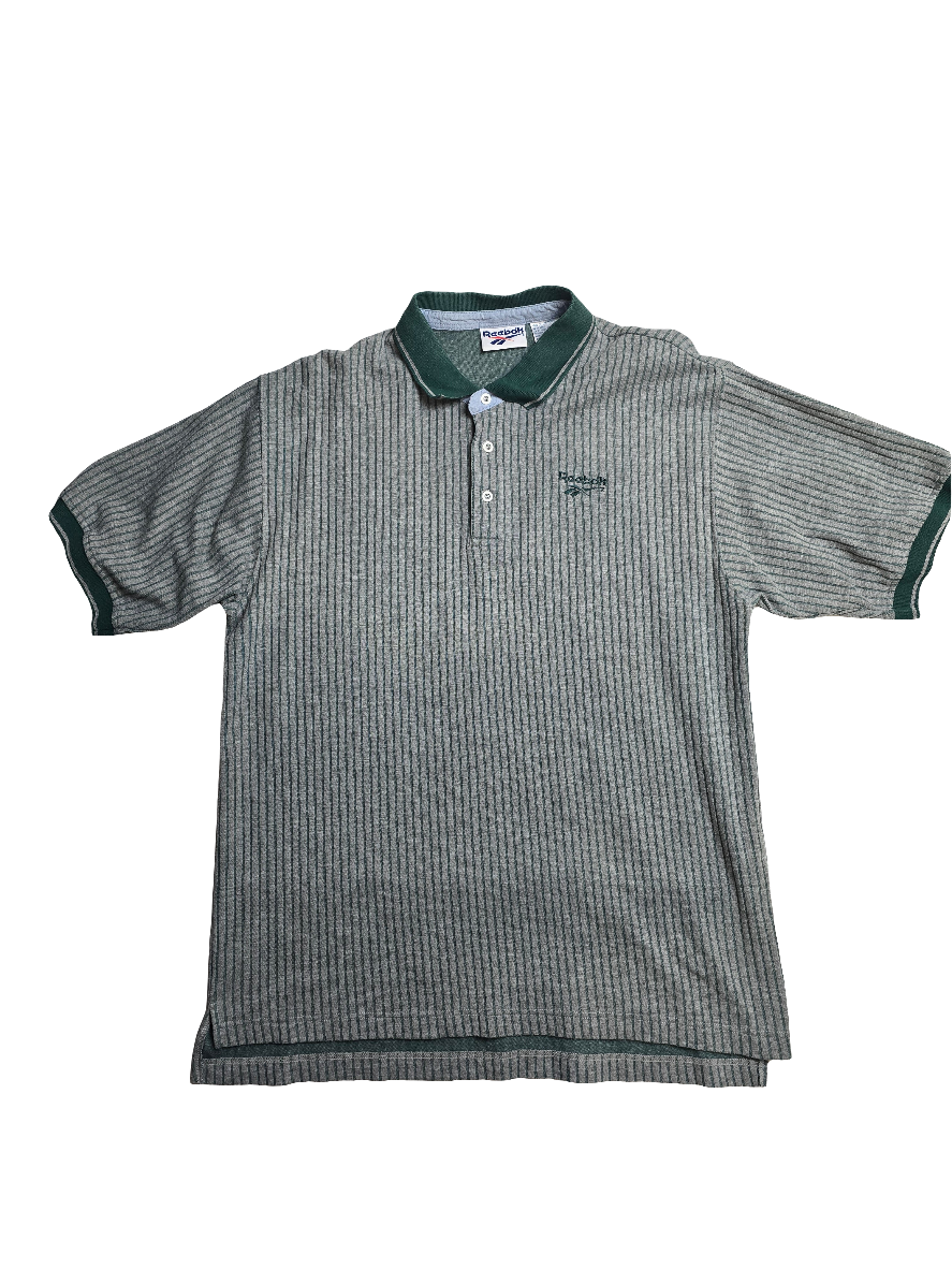 Reebok Striped Polo Shirt - Large