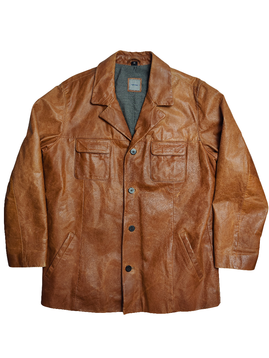 Montego Tan Leather Jacket - Medium