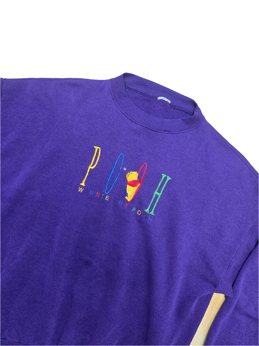 Disney Winnie the Pooh Purple Sweatshirt - Large