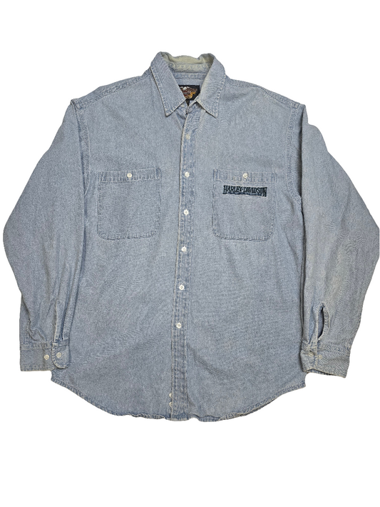 Harley Davidson Denim Shirt - Large