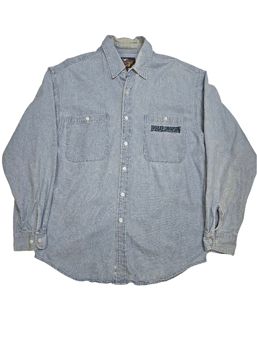Harley Davidson Denim Shirt - Large