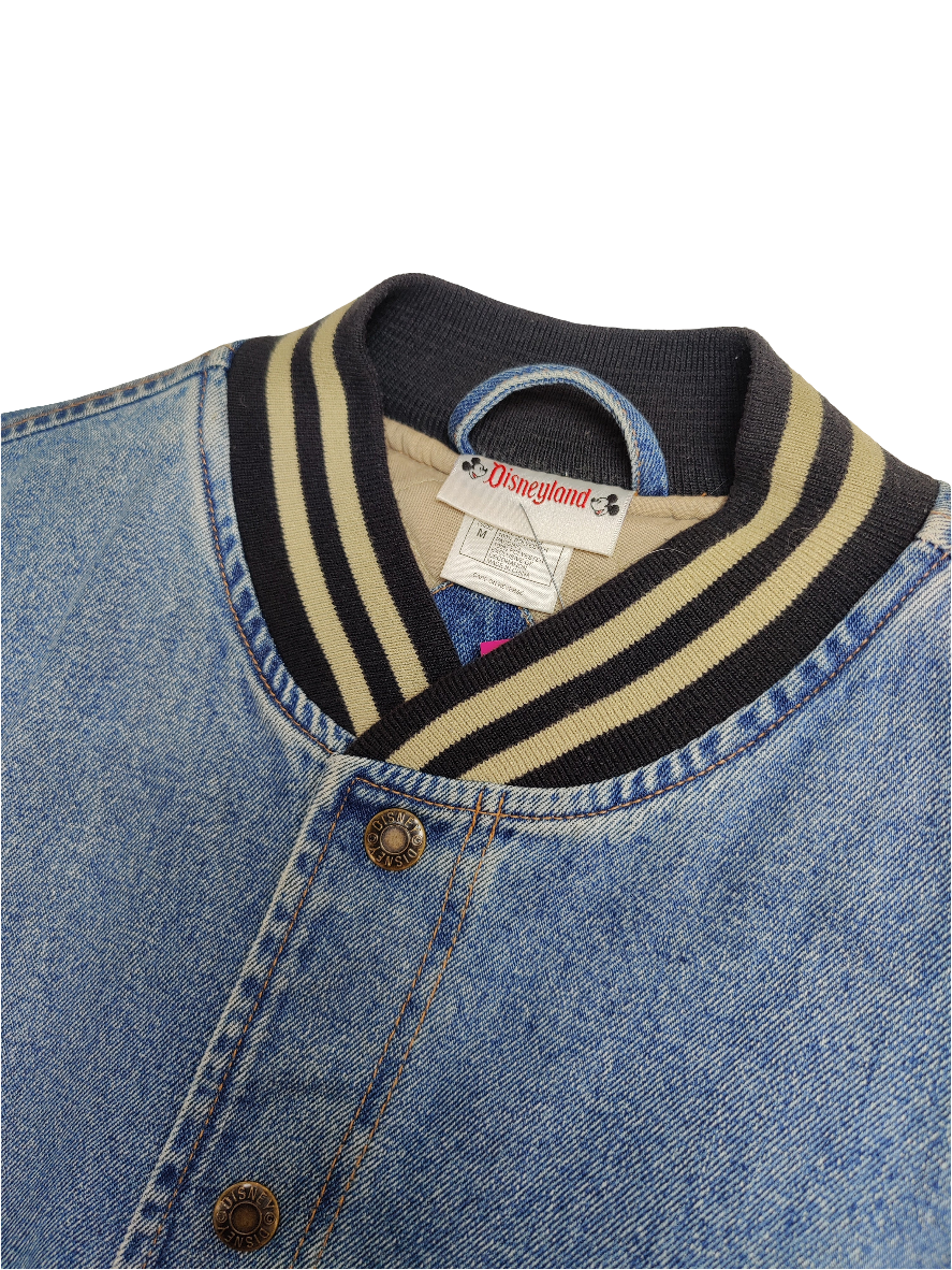 Disney Mickey Mouse Denim Stadium Jacket - Medium