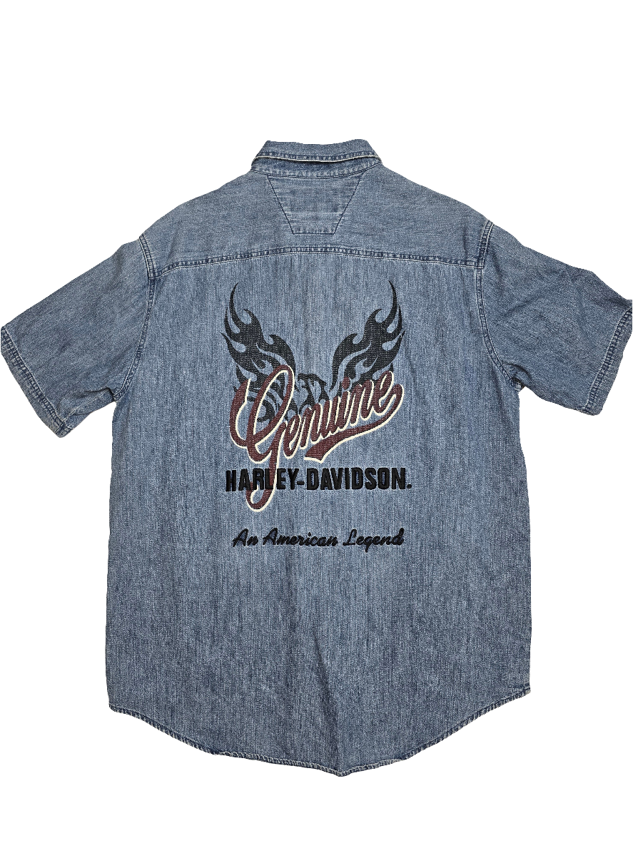 Harley Davidson Denim Shirt - Large