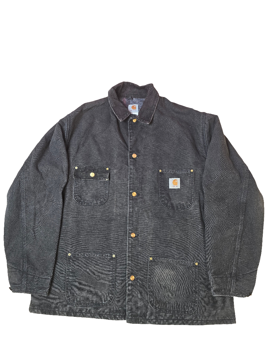 Carhartt Chore Black Fleece Lined Workwear Jacket - 2XL