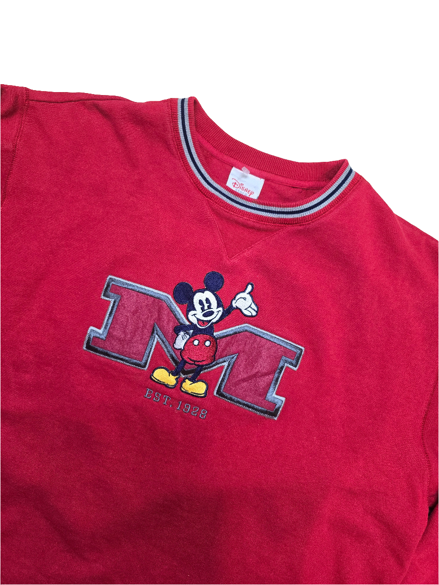 Disney Mickey Mouse Red Sweatshirt - Large