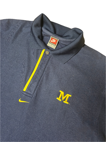 NIKE Michigan Wolverines Polo Shirt - Large