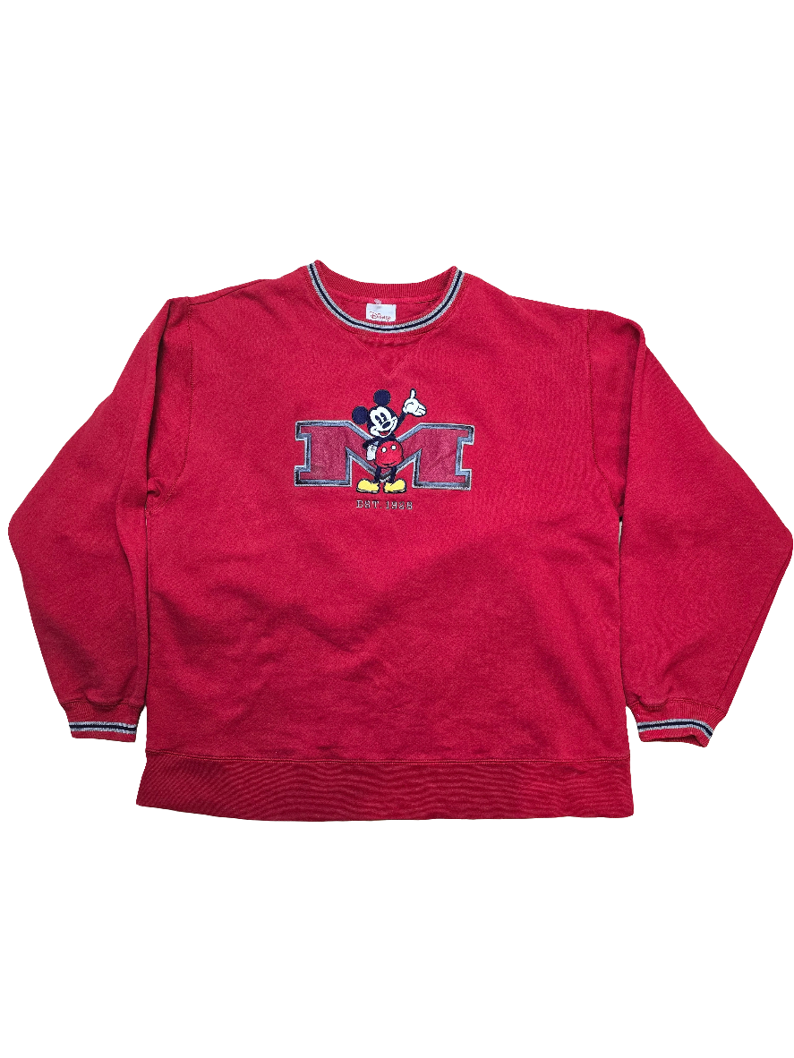 Disney Mickey Mouse Red Sweatshirt - Large