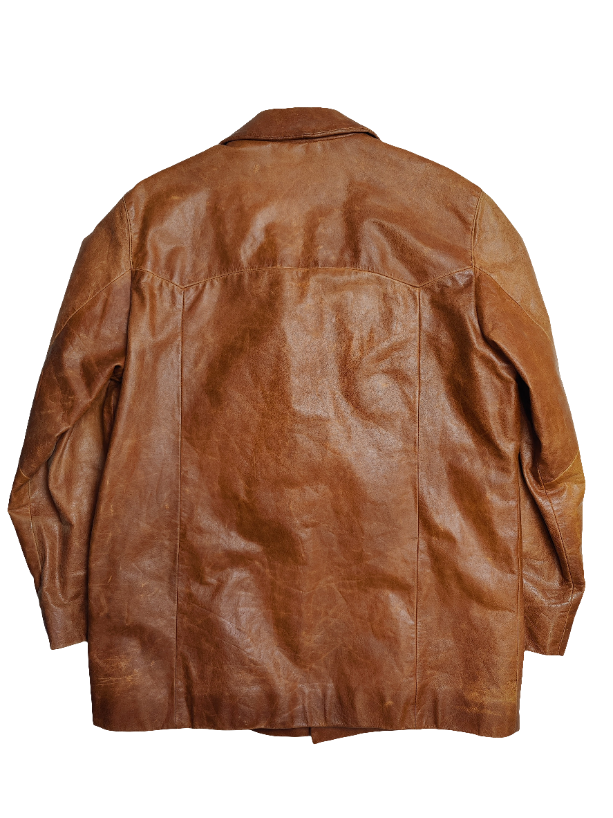 Montego Tan Leather Jacket - Medium