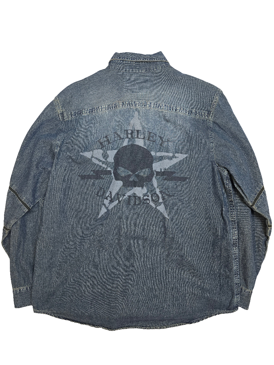 Harley Davidson Denim Shirt - Large