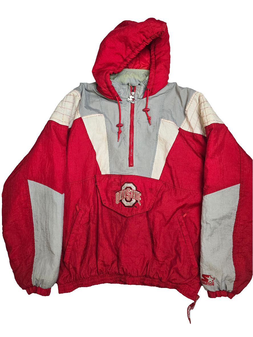 Starter Ohio State Red Pullover Heavyweight Pro Sport Jacket - XL