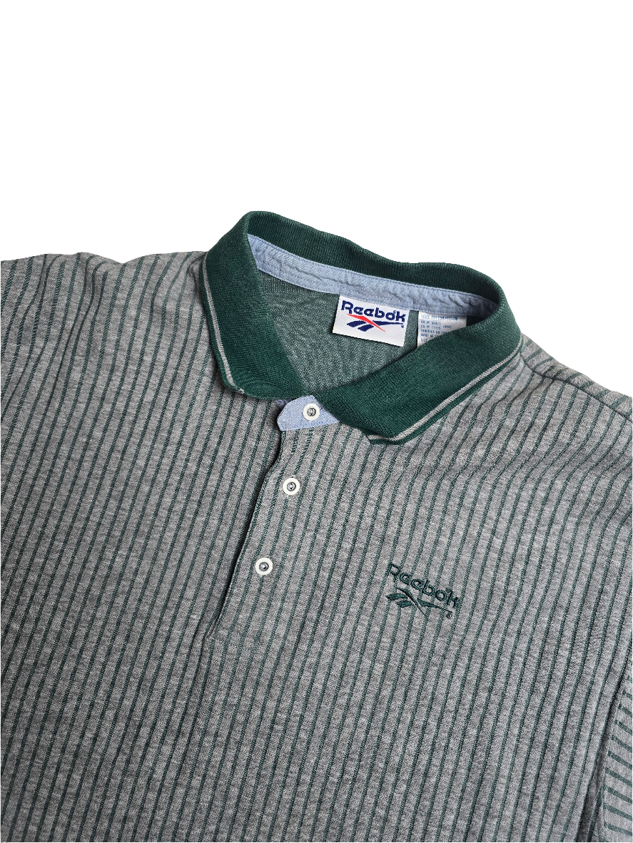 Reebok Striped Polo Shirt - Large