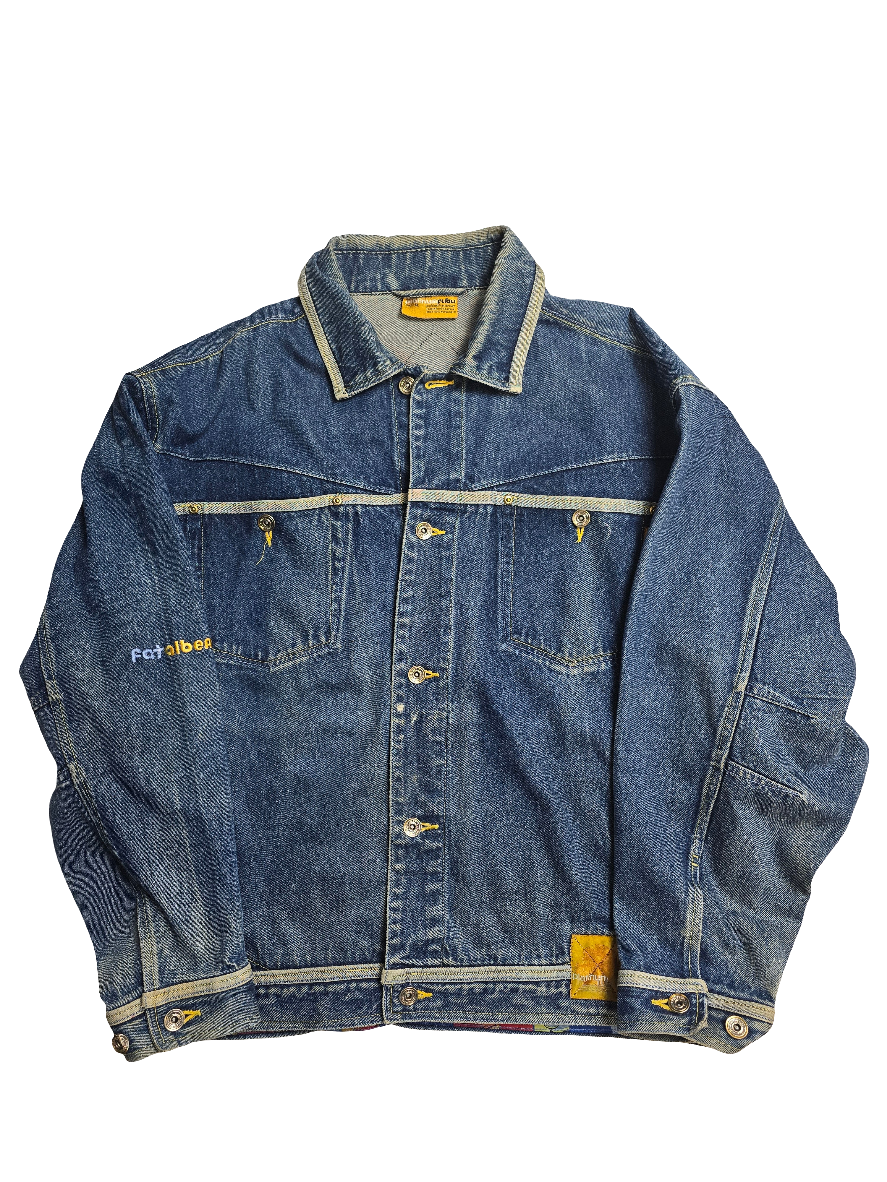 FUBU Platinum Fat Albert Hip Hop Denim Jacket - XL