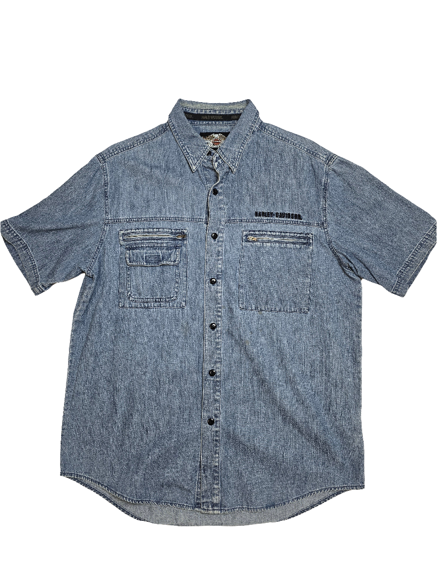 Harley Davidson Denim Shirt - Large