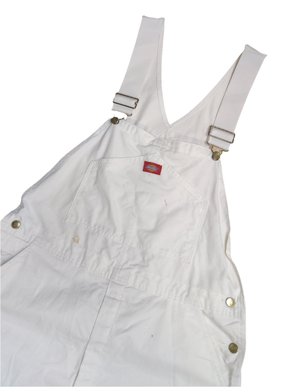 Dickies White Denim Dungarees - W42 L34