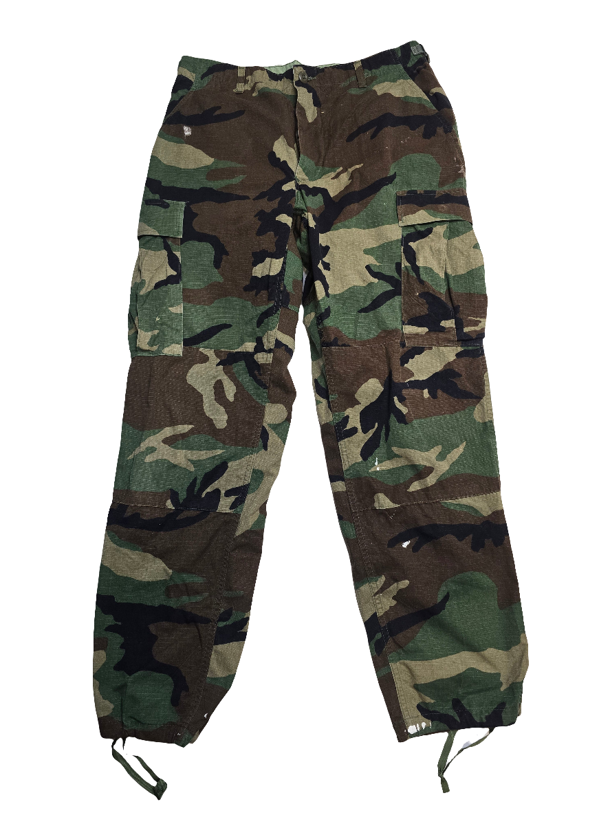 US Woodland Camo NATO Cargo Trousers - W34 L32