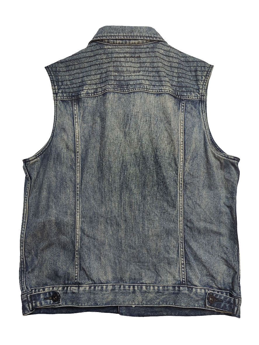 Guess Sleeveless Denim Jacket - Large