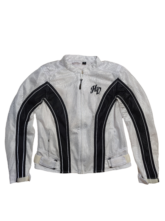 Harley Davidson White Biker Jacket - Small/UK8