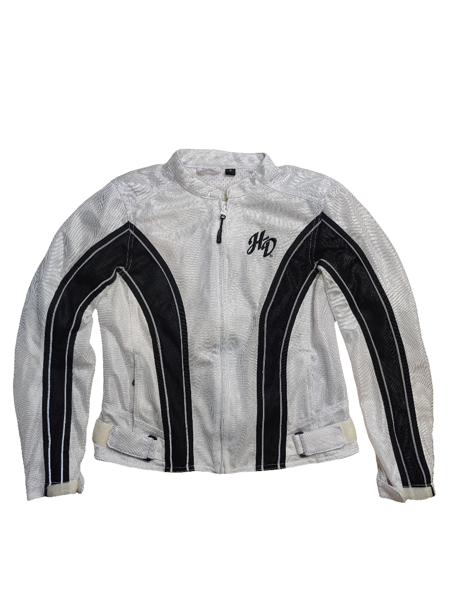 Harley Davidson White Biker Jacket - Small/UK8