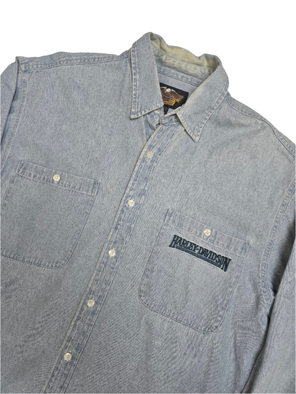 Harley Davidson Denim Shirt - Large