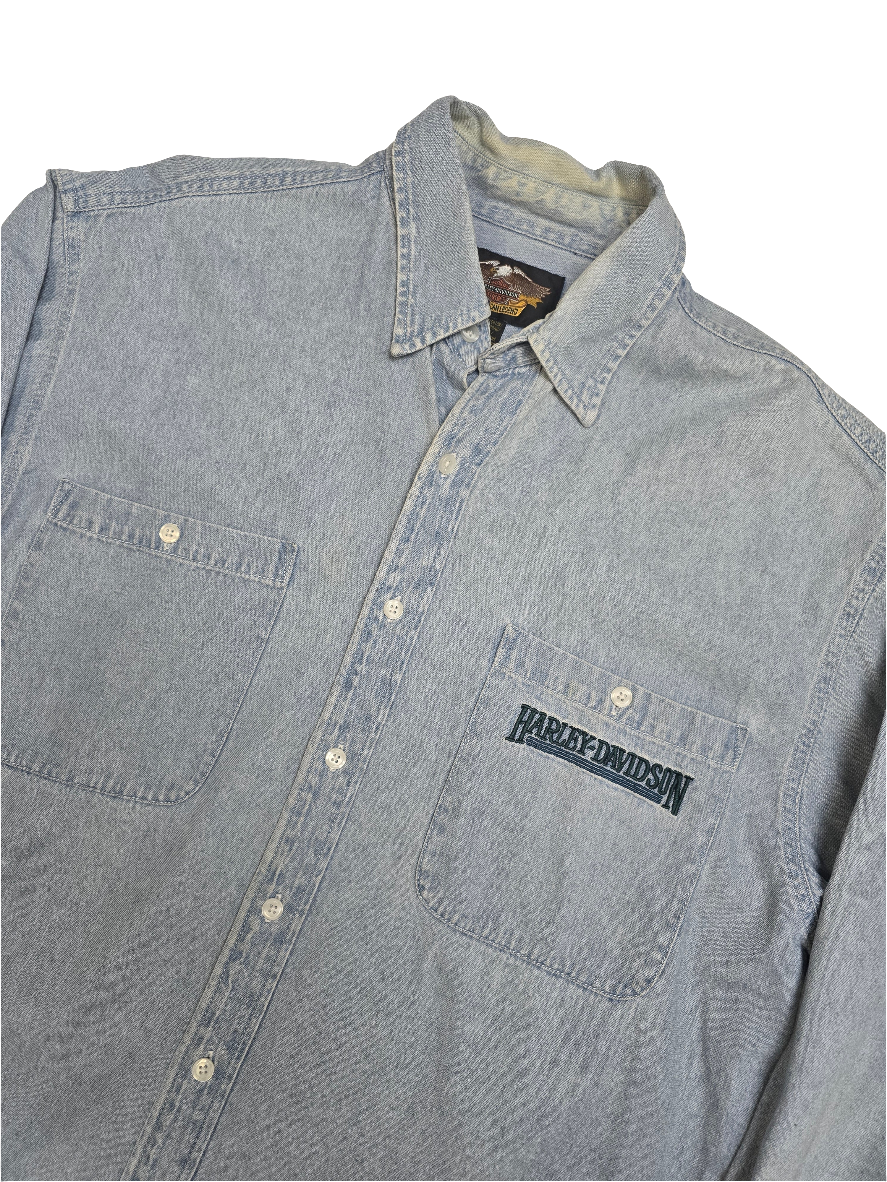 Harley Davidson Denim Shirt - Large