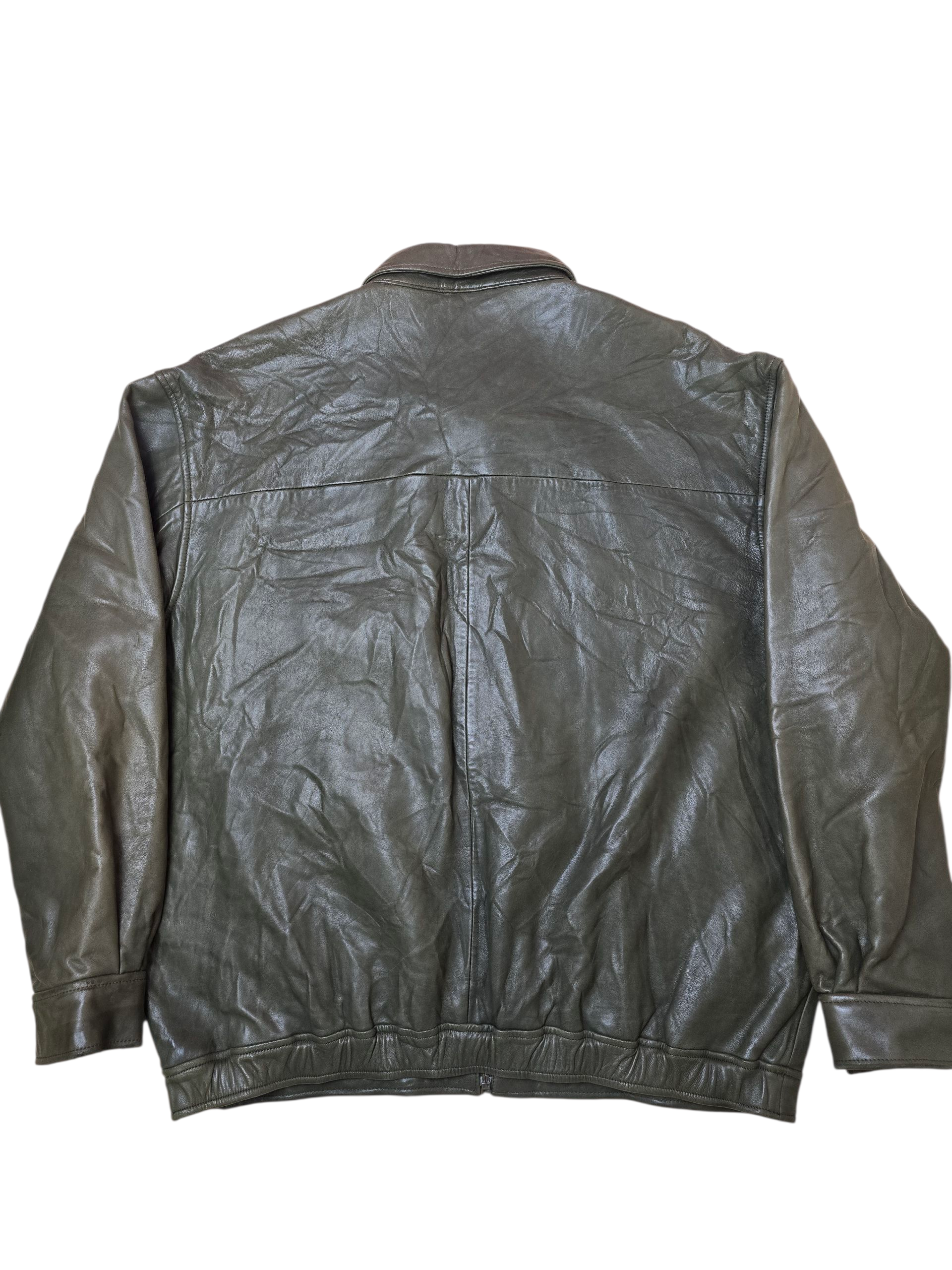 Ralph Lauren Soft Green Leather Jacket - XL