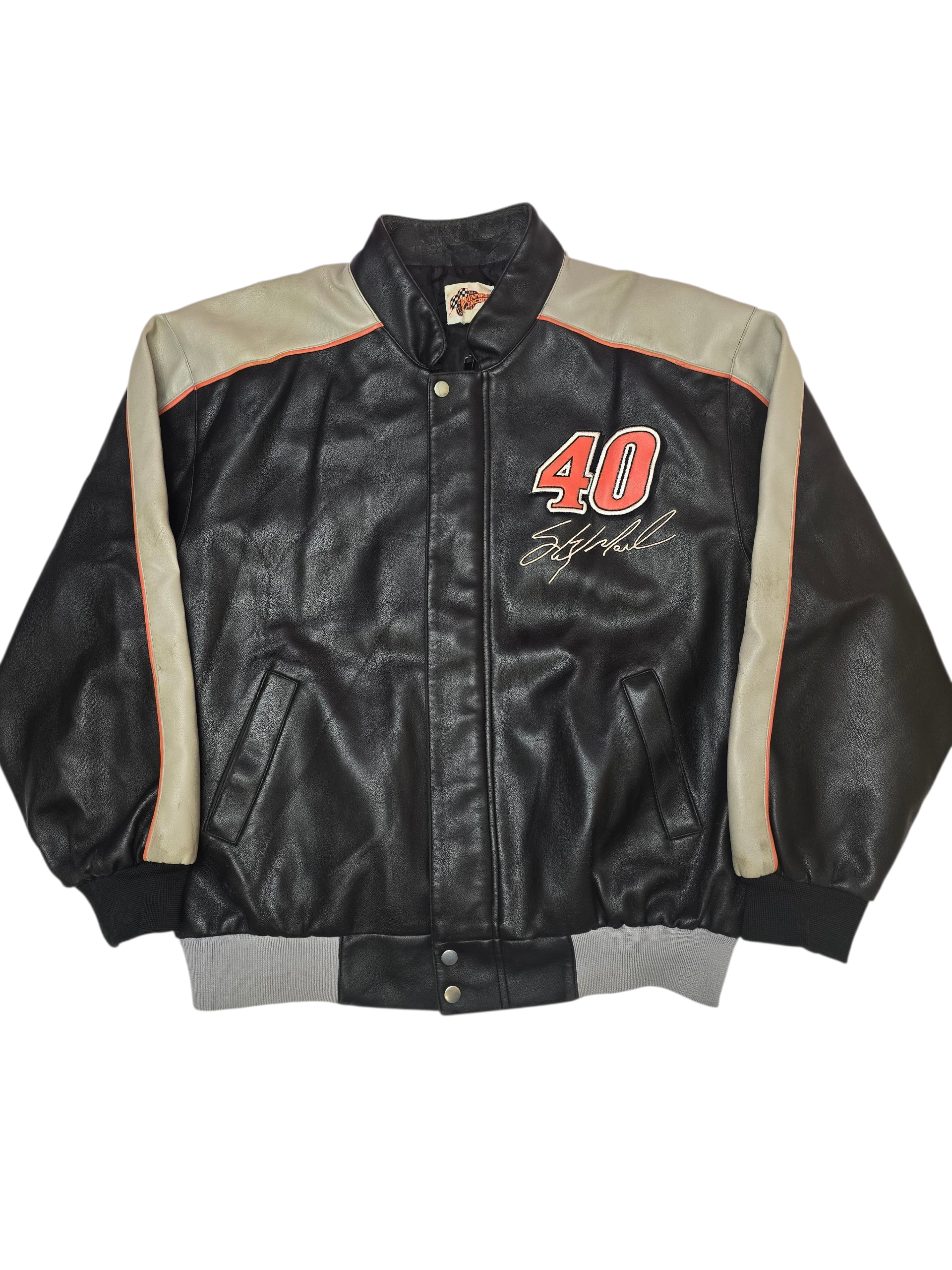 NASCAR Sterling Marlin Coors Lite Faux Leather Jacket - Medium