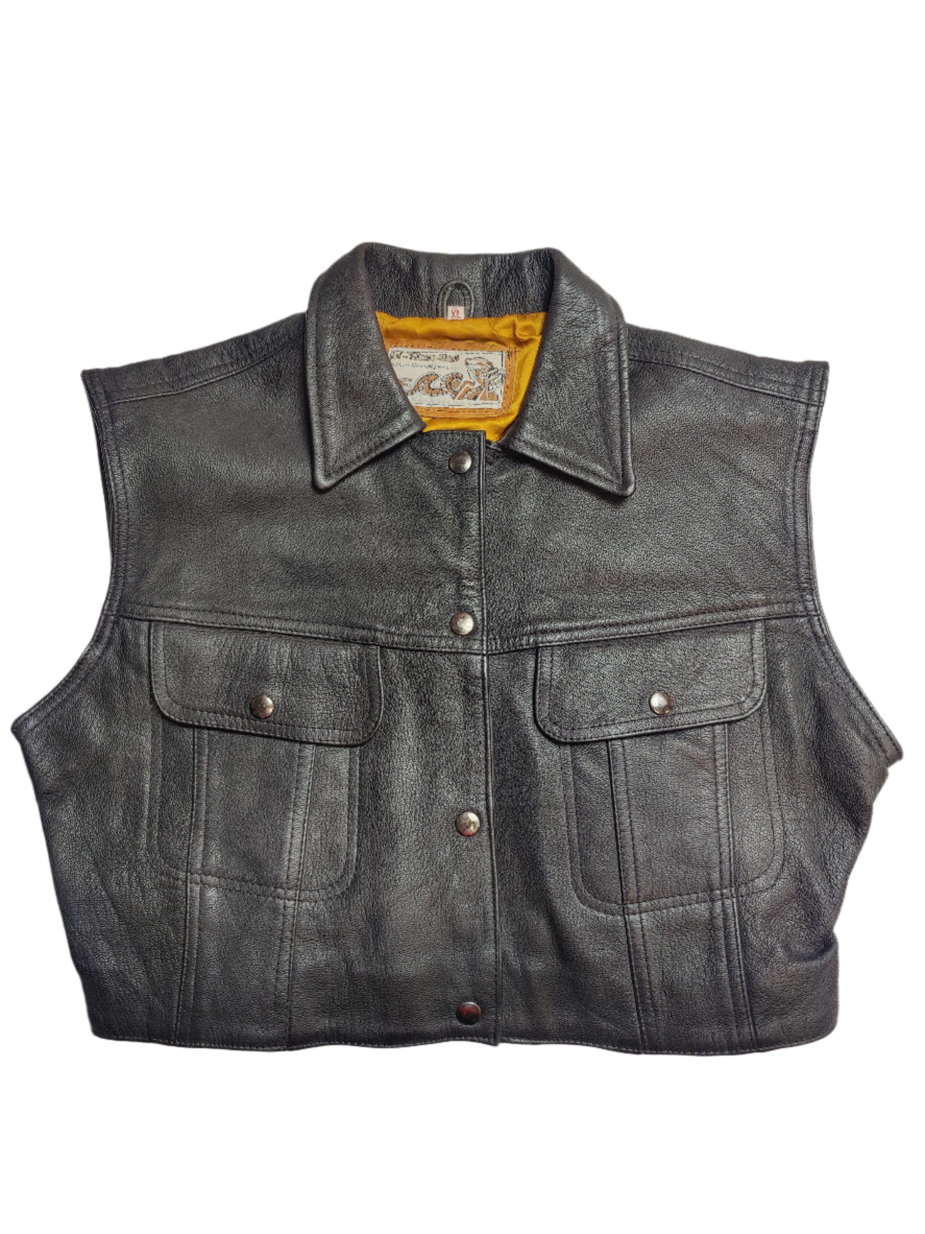 Leather Vest Cropped - 14