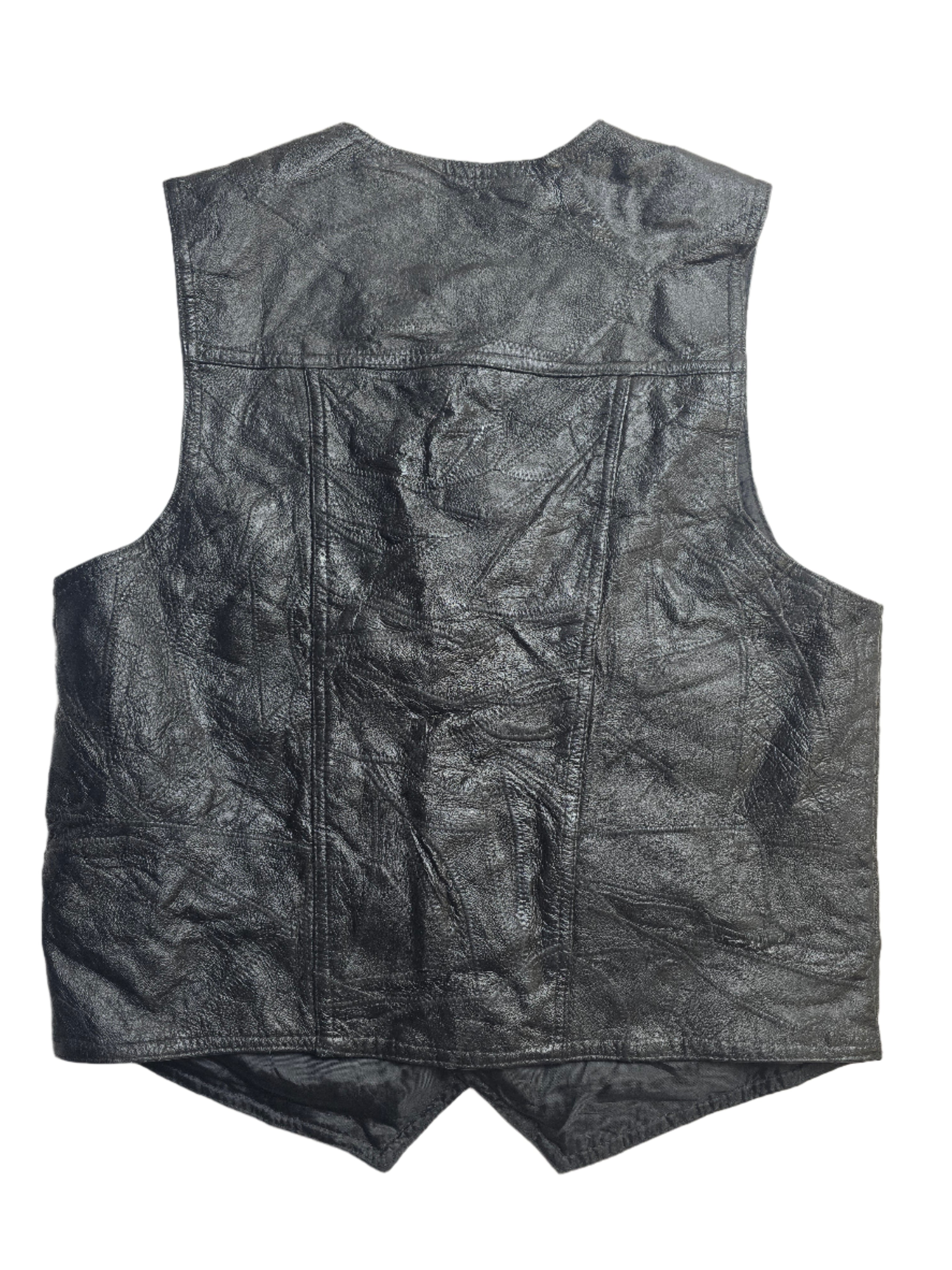 Italian Stone Leather Vest - Medium