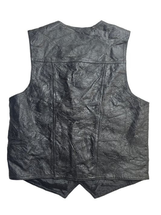 Italian Stone Leather Vest - Medium