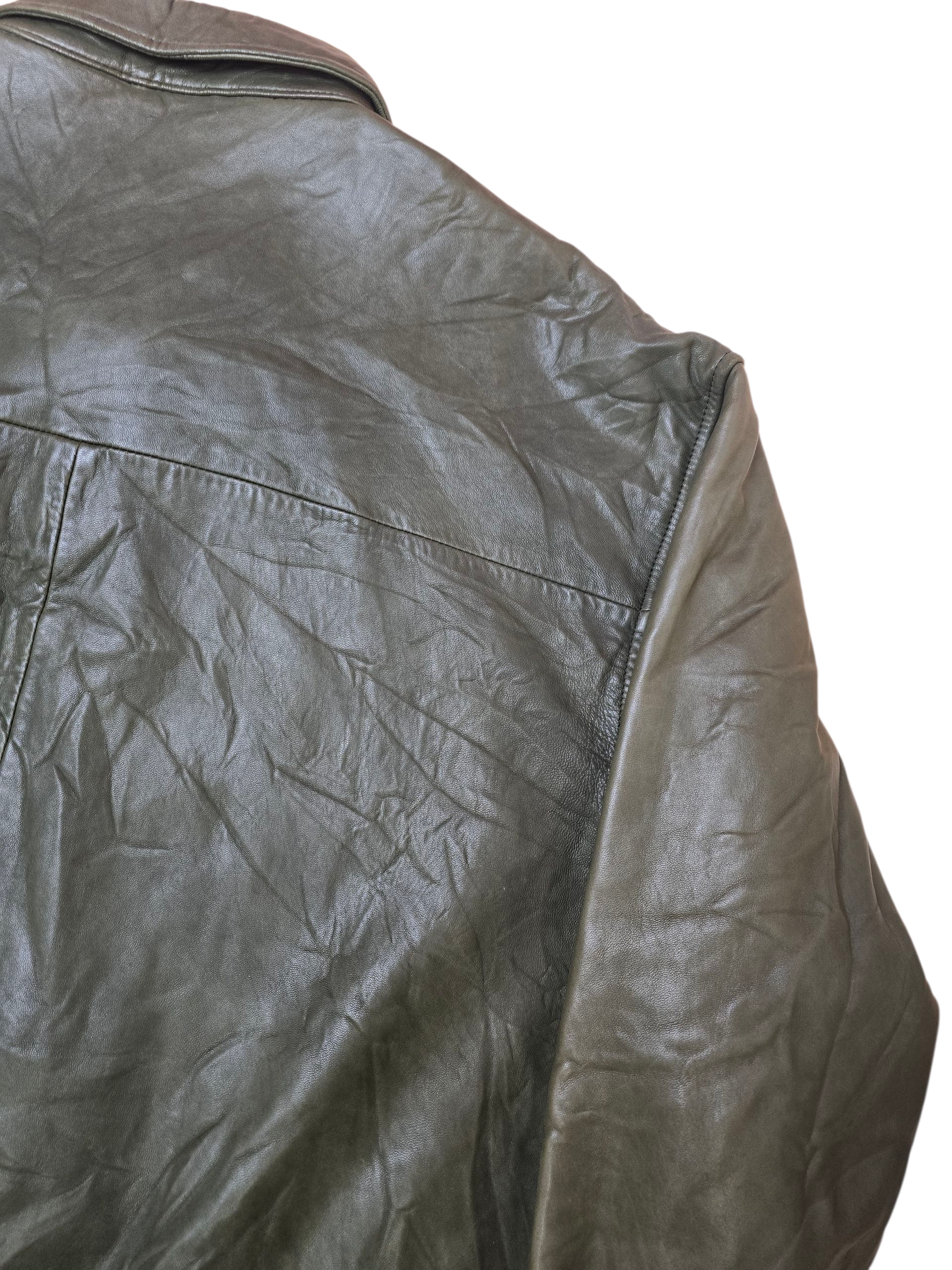 Ralph Lauren Soft Green Leather Jacket - XL
