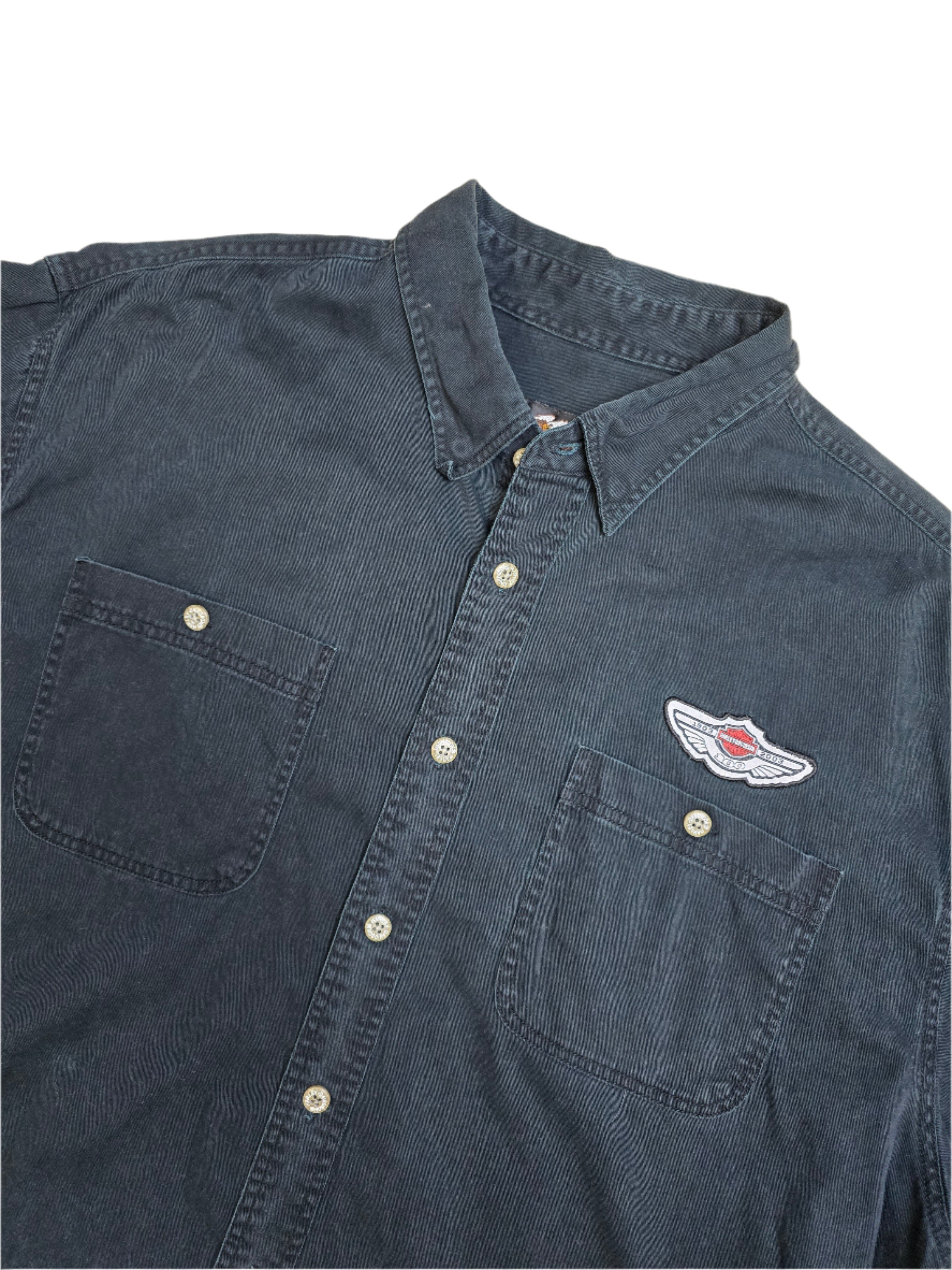 Harley Davidson Black Denim Shirt - 2XL